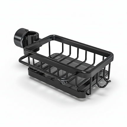 Kitchen Sink Organizer with Fast-Drain Design | Rustproof Aluminum Storage for Cleaning Tools and Sponges