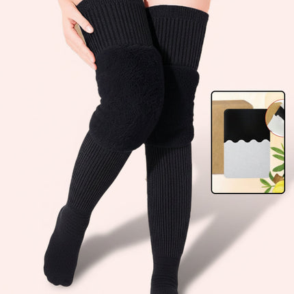 Warm Thermal Knee Pads for Cold Weather with Breathable Stretch Fabric | Ergonomic Support for Joint Protection