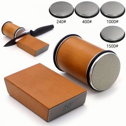 Precision Diamond Knife Sharpener Set with Magnetic Angle Guide | Easy Home Sharpening for Kitchen and Outdoor Knives