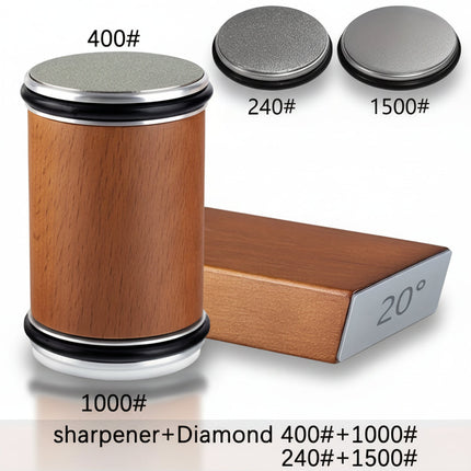 Precision Diamond Knife Sharpener Set with Magnetic Angle Guide | Easy Home Sharpening for Kitchen and Outdoor Knives