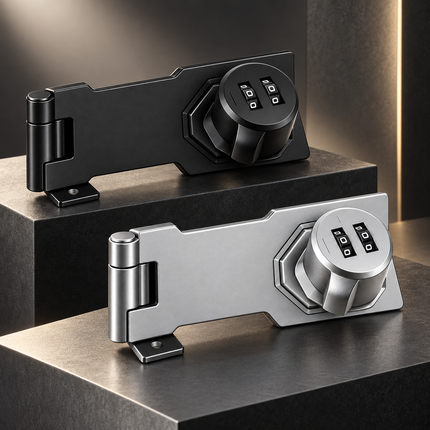Combination Lock for Cabinets and Drawers, Keyless Cabinet Lock with Self Adhesive Mount, Metal Drawer Lock Latch_00