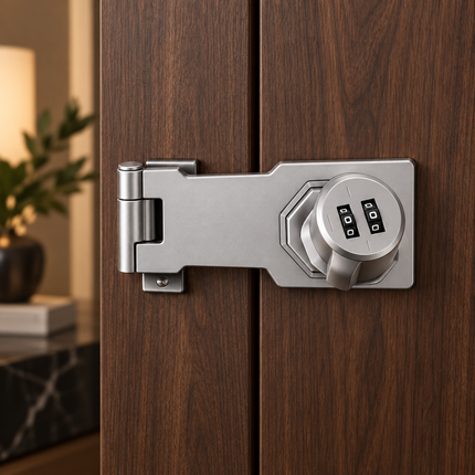 Combination Lock for Cabinets and Drawers, Keyless Cabinet Lock with Self Adhesive Mount, Metal Drawer Lock Latch_02