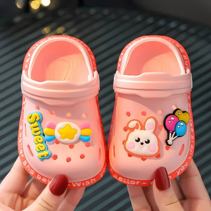 Kids Clogs with Cartoon Design and Rear Strap | Slip-On Toddler Sandals for Playtime Adventures