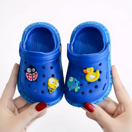 Kids Clogs with Cartoon Design and Rear Strap | Slip-On Toddler Sandals for Playtime Adventures