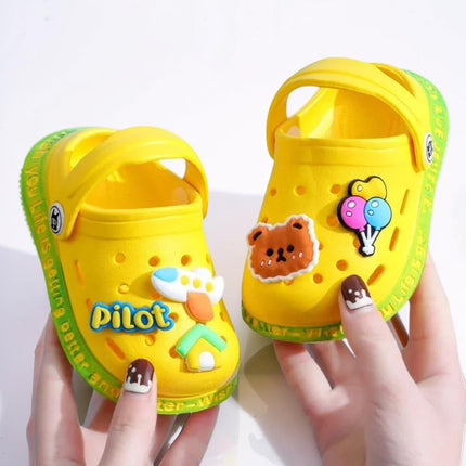 Kids Clogs with Cartoon Design and Rear Strap | Slip-On Toddler Sandals for Playtime Adventures