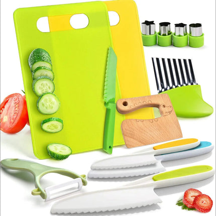 Kids Knife Set for Toddlers with Child-Sized Cutters & Boards | Fun Kitchen Tools for Food Prep Practice