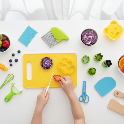 Kids Kitchen Set with Child-Safe Cooking Tools | Build Confidence and Fine Motor Skills for Ages 2-5