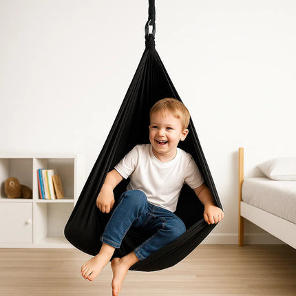 Kids Sensory Therapy Swing with Soft Cotton Fabric | Indoor Hanging Pod Seat for Relaxation and Comfort