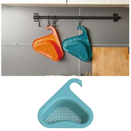 Kitchen Sink Strainer Basket, Corner Drain Caddy with Drainage Holes for Produce, Pasta and Sponges