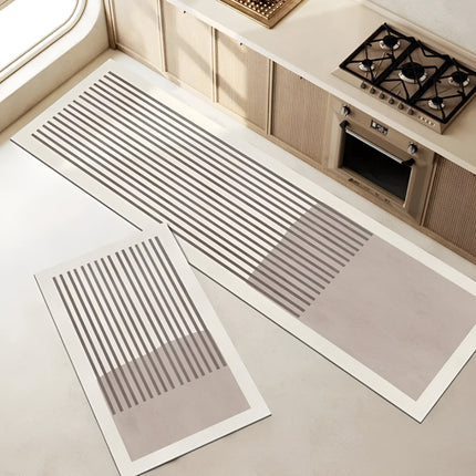 Absorbent Kitchen Mat with Non-Slip Backing | Striped Floor Runner for Drier Floors and Stability