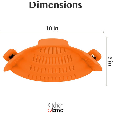Kitchen Strainer Clip-on Pasta Colander with Fine Drain Pattern | Quick Draining for Easy Food Preparation