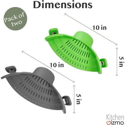 Kitchen Strainer Clip-on Pasta Colander with Fine Drain Pattern | Quick Draining for Easy Food Preparation