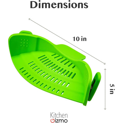 Kitchen Strainer Clip-on Pasta Colander with Fine Drain Pattern | Quick Draining for Easy Food Preparation