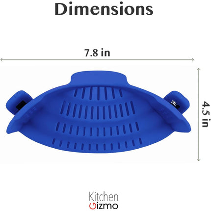 Kitchen Strainer Clip-on Pasta Colander with Fine Drain Pattern | Quick Draining for Easy Food Preparation