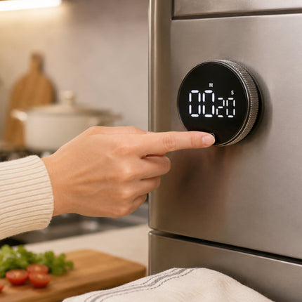 Digital Kitchen Timer with Magnetic Backing | Large Countdown Display for Easy Cooking and Baking Timing