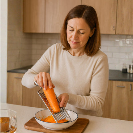 Stainless Steel Vegetable Slicer Mandoline Cutter Set | Ergonomic Design for Precision Cutting and Grating