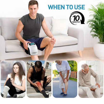 Electric Knee Massager with Adjustable Heated Compression | Lightweight Support for Daily Comfort