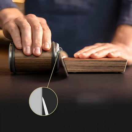 Knife Sharpener with Dual Angle Rolling Wheel Design | Quick and Efficient Blade Restoration for Kitchen Precision