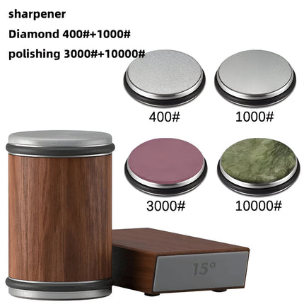 Knife Sharpener with Dual Angle Rolling Wheel Design | Quick and Efficient Blade Restoration for Kitchen Precision