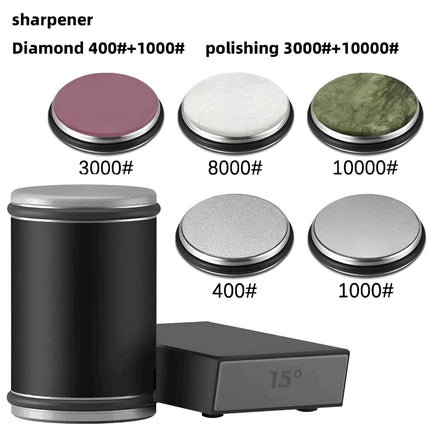 Knife Sharpener with Dual Angle Rolling Wheel Design | Quick and Efficient Blade Restoration for Kitchen Precision