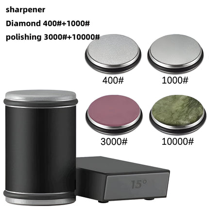 Knife Sharpener with Dual Angle Rolling Wheel Design | Quick and Efficient Blade Restoration for Kitchen Precision