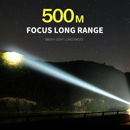 Rechargeable LED Flashlight with Adjustable Zoom | Durable Aluminum Torch for Bright Outdoor Lighting