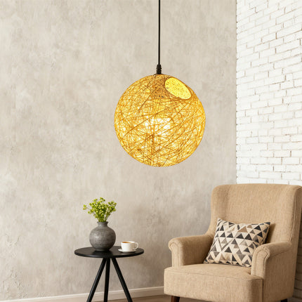 Rattan Pendant Lights, Boho Woven Ceiling Light Fixture – image 16