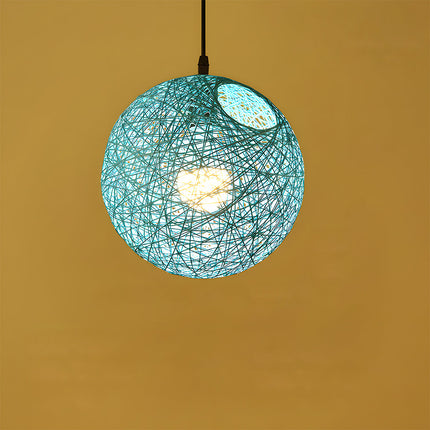 Rattan Pendant Lights, Boho Woven Ceiling Light Fixture – image 34