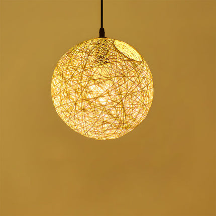 Rattan Pendant Lights, Boho Woven Ceiling Light Fixture – image 28