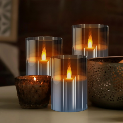 Flameless LED Candles Set with Remote Control & Adjustable Brightness | Safe Warm White Lighting for Home Décor