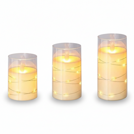 Flameless LED Candles Set with Remote Control & Adjustable Brightness | Safe Warm White Lighting for Home Décor
