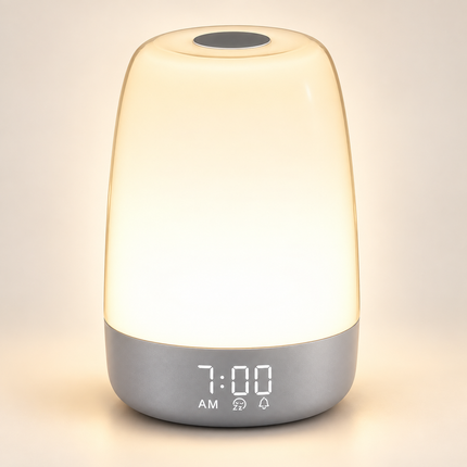 Rechargeable Night Light Dimmable, Sunrise Wake Up Light with Dual Alarm, White Noise Machine with Nature Sounds_03