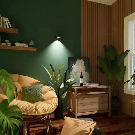 Cordless LED Wall Lamp with 360-Degree Rotation | Dimmable Lighting for Flexible Home Mood