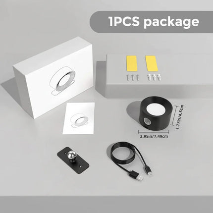 Cordless LED Wall Lamp with 360-Degree Rotation | Dimmable Lighting for Flexible Home Mood
