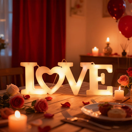 Heart LED Night Light for Cozy Home Decor | Battery Powered Design for Soft Ambient Glow