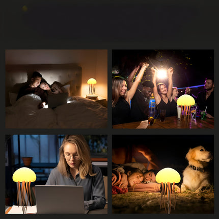 LED Jellyfish Lamp with Realistic Motion Effect | USB Rechargeable Ambient Light for Relaxation and Decor