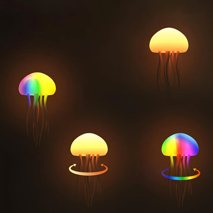 LED Jellyfish Lamp with Realistic Motion Effect | USB Rechargeable Ambient Light for Relaxation and Decor