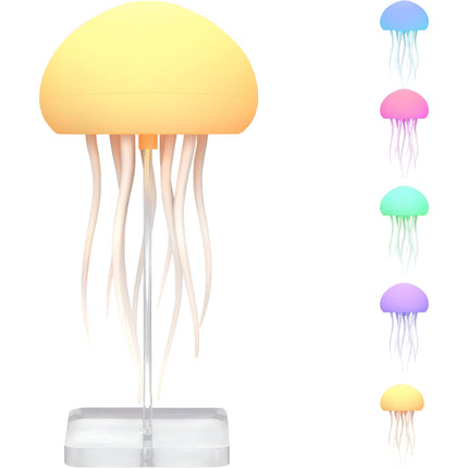 LED Jellyfish Lamp with Realistic Motion Effect | USB Rechargeable Ambient Light for Relaxation and Decor