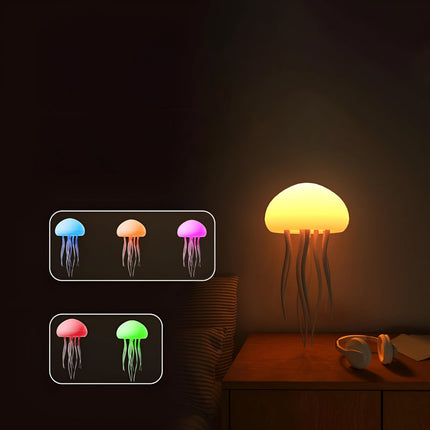 LED Jellyfish Lamp with Realistic Motion Effect | USB Rechargeable Ambient Light for Relaxation and Decor