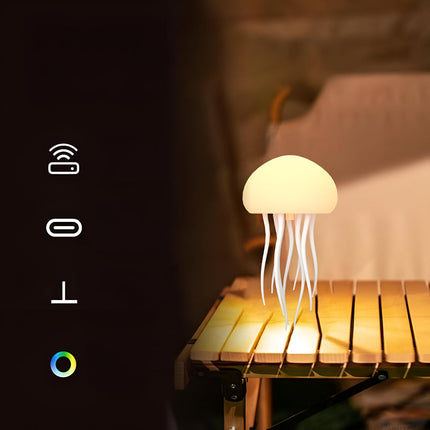 LED Jellyfish Lamp with Realistic Motion Effect | USB Rechargeable Ambient Light for Relaxation and Decor