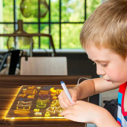 LED Drawing Board for Kids with Reusable Markers | Creative Light-Up Surface for Imaginative Art and Learning