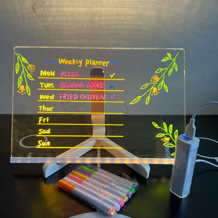 LED Drawing Board for Kids with Reusable Markers | Creative Light-Up Surface for Imaginative Art and Learning