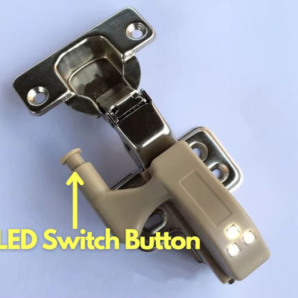 Cabinet Hinge Lights, Set of 10 Battery Powered LED Cupboard Lights for Kitchen, Wardrobe and Bathroom