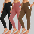 High Waist Leggings with Pockets, Full Length Workout Leggings for Winter, Athletic Gym Leggings for Cold Weather_00
