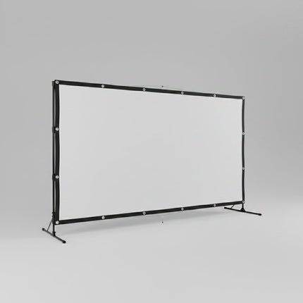 100 Inch Portable Projector Screen with White Viewing Surface | Foldable Design for Home Theater and Presentations