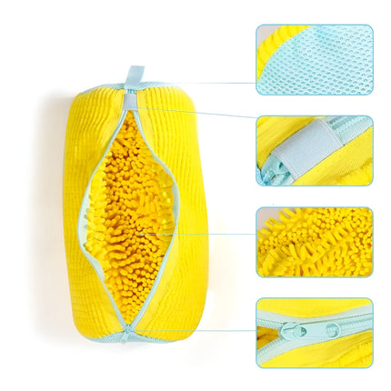 Shoe Washing Bag with Zippered Closure | Machine Laundry Pouch for Reducing Noise and Movement