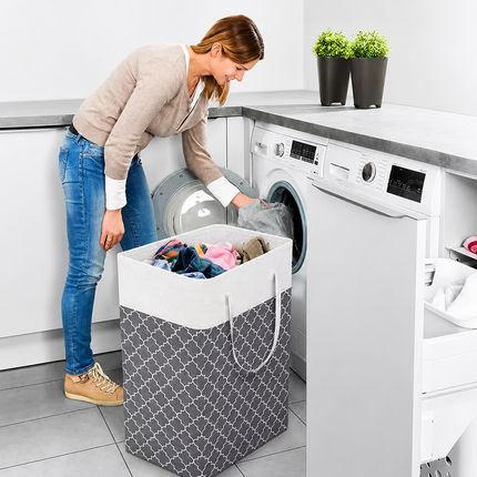 75L Waterproof Laundry Basket with Foldable Design | Durable Fabric Hamper with Handles for Easy Storage