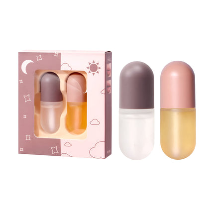 Lip Gloss Plumper Set with Hydrating Balm | Dual-Action Formula for Smooth, Fuller Lips