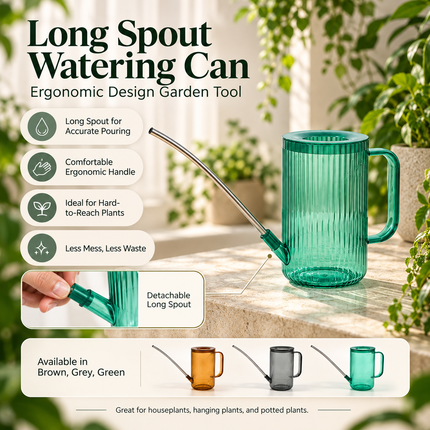 Watering Can for Indoor Plants, Plastic Watering Can with Long Spout for Houseplants, Watering Pot for Hanging Plants_06