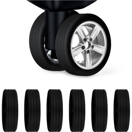 Luggage Wheel Covers for Suitcase Protection | Quieter Rolling and Easy Spotting for Hassle-Free Travel